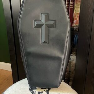 Black Coffin Cross Backpack